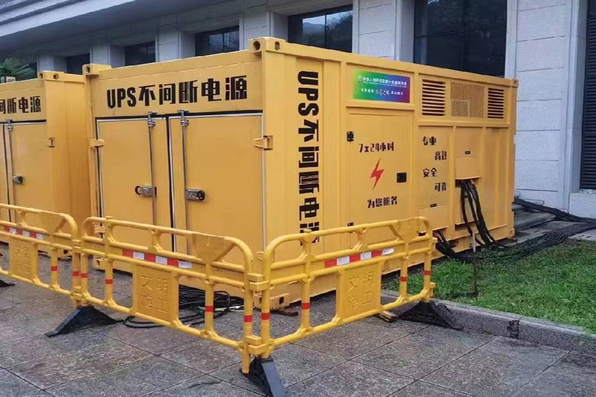 宿豫发电机租赁施工现场